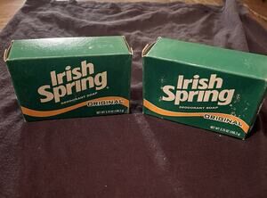 Lot of 2 Vintage Irish Spring Deodorant Soap 3.75 oz Sealed NOS